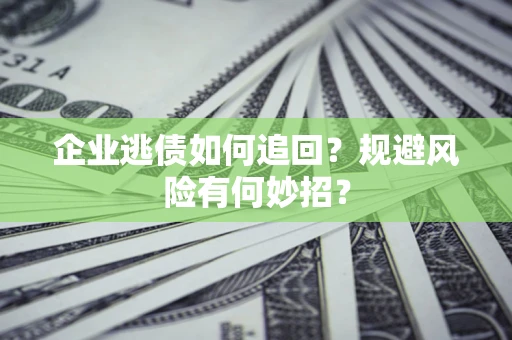 武汉企业逃债如何追回？规避风险有何妙招？