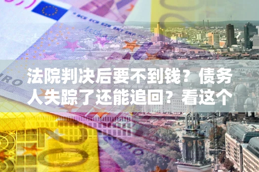 武汉法院判决后要不到钱？债务人失踪了还能追回？看这个方法！