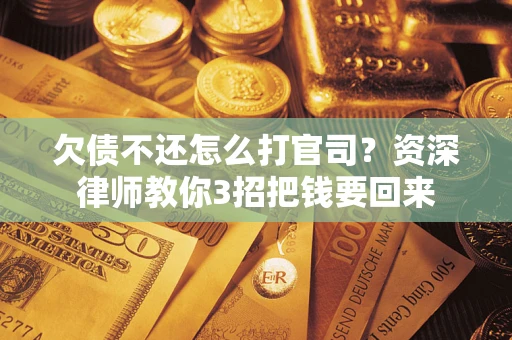 武汉欠债不还怎么打官司？资深律师教你3招把钱要回来