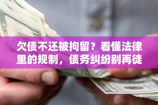武汉欠债不还被拘留？看懂法律里的规制，债务纠纷别再徒劳奔波