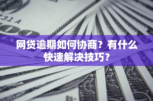 武汉网贷逾期如何协商？有什么快速解决技巧？