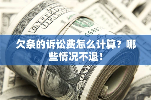 武汉欠条的诉讼费怎么计算？哪些情况不退！