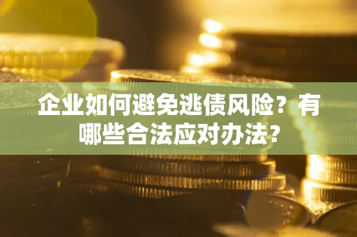 武汉企业如何避免逃债风险？有哪些合法应对办法？