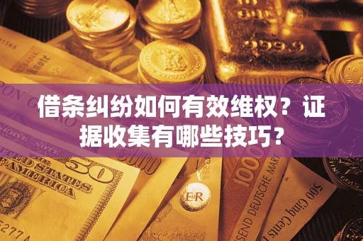 武汉借条纠纷如何有效维权？证据收集有哪些技巧？