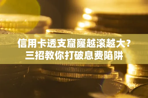 武汉信用卡透支窟窿越滚越大？三招教你打破息费陷阱