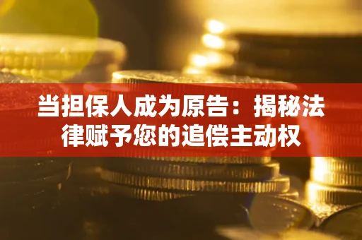武汉当担保人成为原告：揭秘法律赋予您的追偿主动权