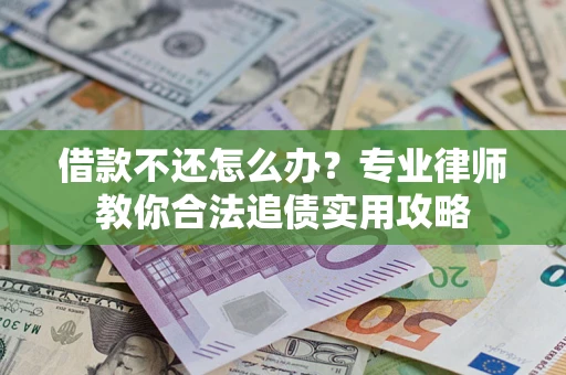 武汉借款不还怎么办？专业律师教你合法追债实用攻略