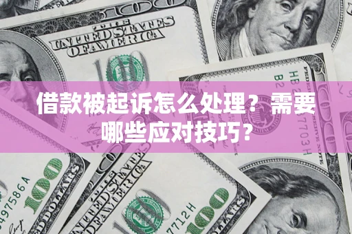 武汉借款被起诉怎么处理？需要哪些应对技巧？